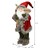 Weihnachtsmann Deko Figur 22x14x47 cm rot aus Polyresin