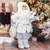 Weihnachtsmann Deko Figur 24x14x47 cm weiß aus Polyresin