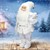 Weihnachtsmann 42x28x80 cm weiß aus Polyresin