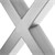 Tischbeine 2er Set X-Design 60x72 cm grau aus Stahl