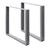 Tischbeine 2er Set 70x72 cm grau aus Stahl