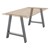 Set of 2 table legs A-Design grey, 70x72 cm, powder-coated steel