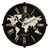 Beistelltisch mit integrierter Uhr Ø 40 cm schwarz aus Metall