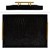 Tablett 39x29 cm schwarz aus Kunstleder Deko Tablett in Krokodil-Optik
