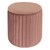 Sitzhocker mit Stauraum Ø 34x37 cm rosa aus Samtstoff