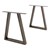 Tischbeine 2er Set Trapez Design 60x72 cm aus Stahl