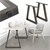 Set van 2 Trapeziumvormige design tafelpoten, antraciet, 60x72 cm, gemaakt van staal