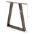 Tafelpoten Tafelframe set van 2 trapezium design 60 x 72 cm antraciet staal ML design