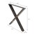 Tischbeine 2er Set X-Design 60x73 cm aus Stahl