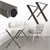 Tischbeine 2er Set X-Design 60x73 cm aus Stahl