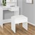 Seat stool with padded cushion and cover 40x43x29,5 cm White