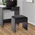 Seat stool with padded cushion and cover 40x43x29,5 cm Black