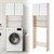 Waschmaschinenschrank mit 2 Türen und Fächern 190x62,5 cm aus Spanplatte