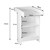 Changing unit with 2 compartments incl. changing top, white, 60x103x88 cm