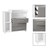 Wickelkommode mit 3 Schubladen 113x100x53 cm weiß/grau aus Spanplatte