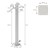 Water column for the garden 7.5x7.5x95 cm stainless steel