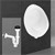 Urinal mit Zulauf von oben 35x42x30 cm Weiß aus Keramik