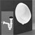 Urinal mit Zulauf von hinten 35x42x30 cm Weiß aus Keramik