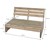 Gartenbank 3-Sitzer mit Rückenlehne inkl. Kissen 120x76,5x80 cm aus Massivholz