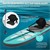 Inflatable Stand Up Paddle Board with Kayak Seat 320x82x15 cm Turquoise PVC