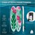 Oppustelig Stand Up Paddle Board Flowers 320x80x15 cm Mint/Rosa PVC
