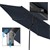Sonnenschirm mit Kurbel und Abdeckung Ø 300 cm Navy-Blau aus Polyester