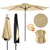 Sonnenschirm mit Kurbel und Abdeckung Ø 300 cm Braun aus Polyester
