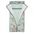 Kleiderschrank mit Ablage 74x161x45 cm Mintgün mit Blumenmuster aus PVC