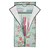 Kleiderschrank mit Ablage 74x161x45 cm Mintgün mit Blumenmuster aus PVC