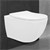 Flush væghængt WC uden kant, kort, med lydisolering, hvid, keramik