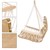 Hängesessel mit Sitzkissen 45x100x46 cm Terra Cotta aus Baumwolle und Holz bis 120 kg