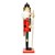 Nutcracker soldier with black crown and scepter 38 cm wooden