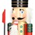 Nussknacker Soldat mit schwarzem Hut und Fahne 50 cm aus Holz