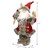 Santa Claus decorative figure 37 cm high red / gray coat with gift bag
