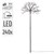 Árbol de LEDs 100 cm con 240 LEDs Blanco Cálido IP44