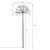 LED Tree 100 cm cu 240 LED-uri alb cald IP44