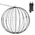 LED Glow Ball Ø 40cm, 240 LEDiä, erittäin lämmin valkoinen, valmistettu metallista.