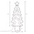 Albero di Natale a LED 87 cm con 90 LED bianchi caldi in metallo