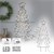 LED vánocní stromek 87 cm s 90 teplými bílými LED diodami z kovu