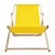 Liegestuhl klappbar 117x52x10 cm Gelb aus Holz