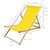 Liegestuhl klappbar 117x52x10 cm Gelb aus Holz
