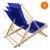 Lot de 10 chaises longues pliantes bleu foncé bois dossier réglable jusqu'à 120 kg Chaise longue de jardin Chaise longue de plage