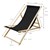 Set of 10 folding deckchair black wood adjustable backrest up to 120 kg sun lounger garden lounger beach lounger