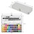 Watercolor paint box 48 colors in metal box silver with accessories
