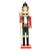 Nutcracker figure with black crown and scepter 25 cm from wood