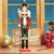 Nutcracker figure with black crown and scepter 25 cm from wood