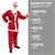 Julemandskostume i 5 dele rød/hvid af polyester One size One size