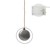 Bola de Natal LED Ø15 cm Metal cinzento com LEDs brancos quentes