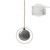 Bola de Navidad LED Ø18 cm Metal Gris con LEDs Blanco Cálido