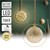 LED joulupallo Ø18 cm Kultainen metallista valmistettu joulupallo lämpimillä valkoisilla LEDeillä.